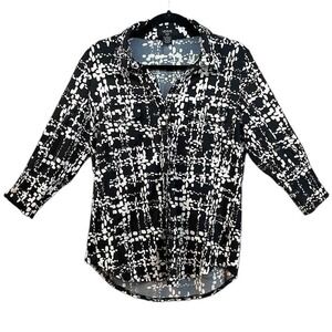 Verve Ami Black &‎ White Goth Classic Retro Dark Academia Women's Top Size M